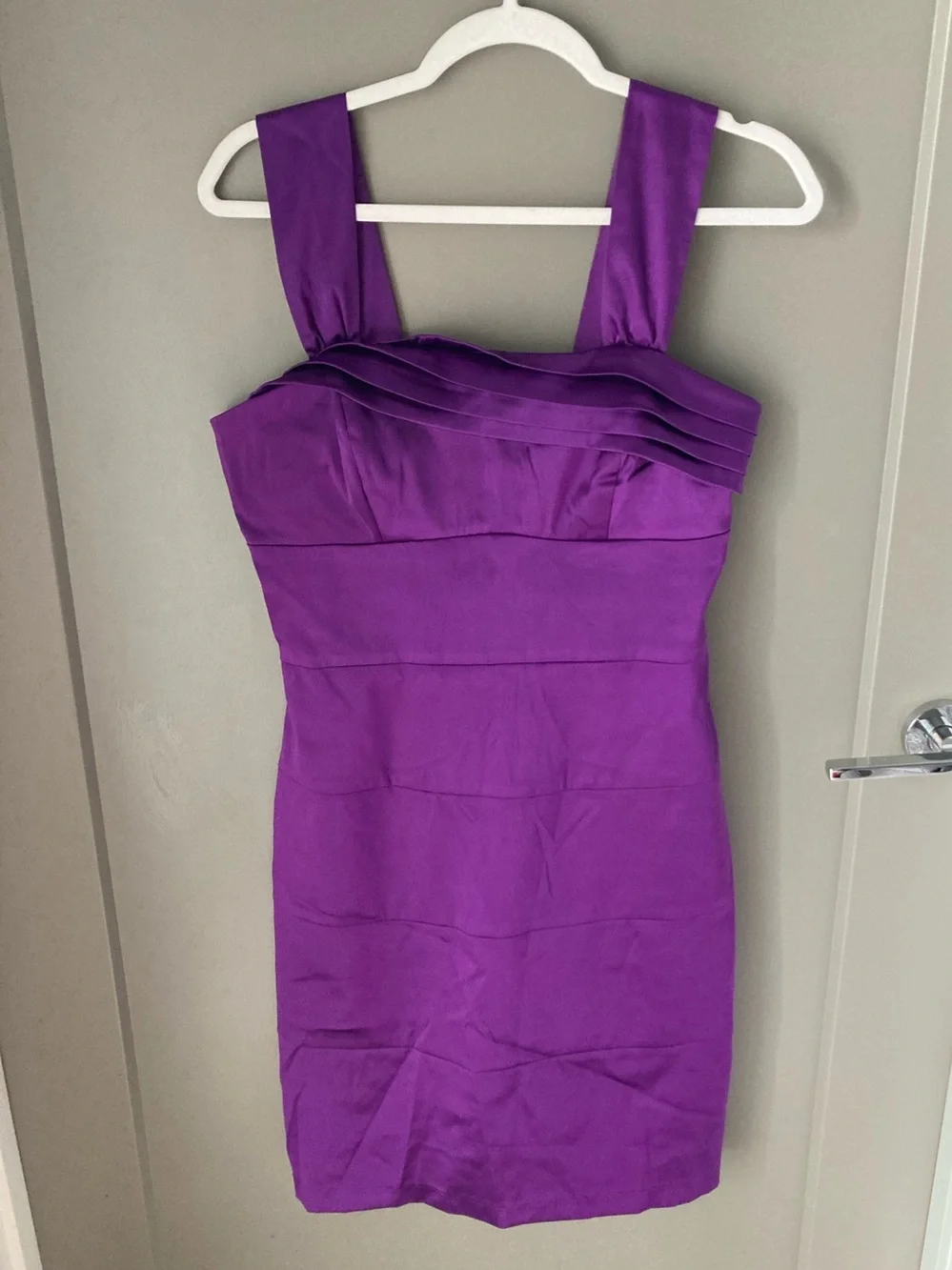 Ruby Rox Purple Pleated-Bodice Mini Dress - Picture 1 of 3